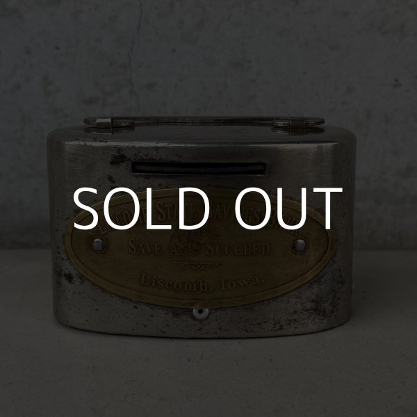 画像2: VINTAGE ANTIQUE COIN BANK PIGGY BANK ヴィンテージ アンティーク コインバンク マネーバンク 貯金箱 / コレクタブル オブジェ インテリア ノベルティー 銀行 アメリカ USA  (2)