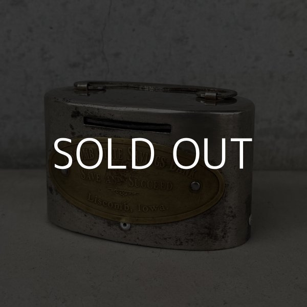 画像1: VINTAGE ANTIQUE COIN BANK PIGGY BANK ヴィンテージ アンティーク コインバンク マネーバンク 貯金箱 / コレクタブル オブジェ インテリア ノベルティー 銀行 アメリカ USA  (1)