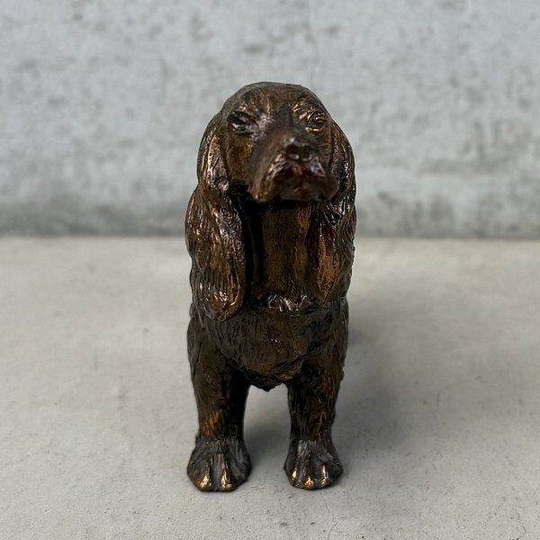 画像2: VINTAGE ANTIQUE DOG ヴィンテージ アンティーク コッカースパニエル 犬 / コレクタブル オブジェ インテリア ディスプレイ キャストアイアン ペーパーウェイト 置物 アメリカ (2)