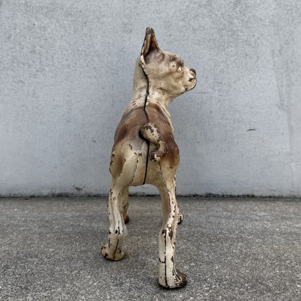 画像4: VINTAGE ANTIQUE BOSTON TERRIER DOOR STOPPER DOG ヴィンテージ アンティーク ボストンテリア ドアストッパー / コレクタブル オブジェ キャストアイアン 鋳物 置物 犬 店舗什器 アメリカ (5) (4)