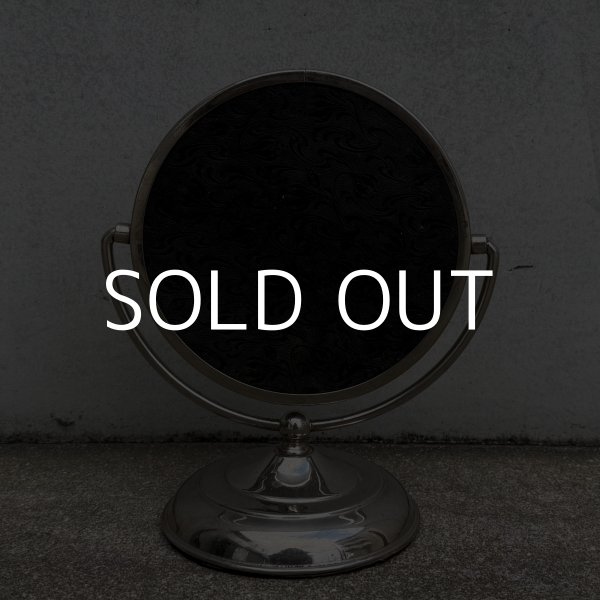 画像2: VINTAGE ANTIQUE STAND MIRROR NICKEL ヴィンテージ アンティーク スタンドミラー 鏡 / 卓上ミラー シェービングミラー ニッケル ラウンド インテリア  化粧 店舗什器 アメリカ USA (6) (2)