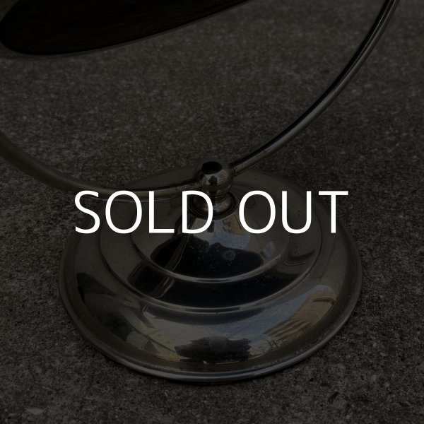 画像9: VINTAGE ANTIQUE STAND MIRROR NICKEL ヴィンテージ アンティーク スタンドミラー 鏡 / 卓上ミラー シェービングミラー ニッケル ラウンド インテリア  化粧 店舗什器 アメリカ USA (6) (9)