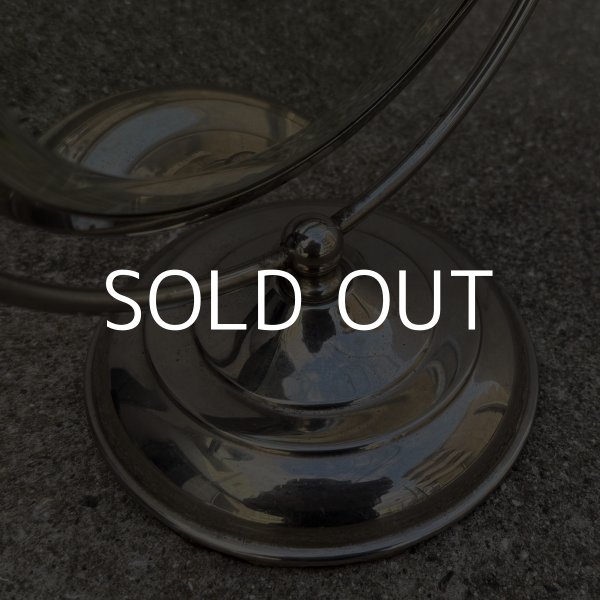 画像10: VINTAGE ANTIQUE STAND MIRROR NICKEL ヴィンテージ アンティーク スタンドミラー 鏡 / 卓上ミラー シェービングミラー ニッケル ラウンド インテリア  化粧 店舗什器 アメリカ USA (6) (10)