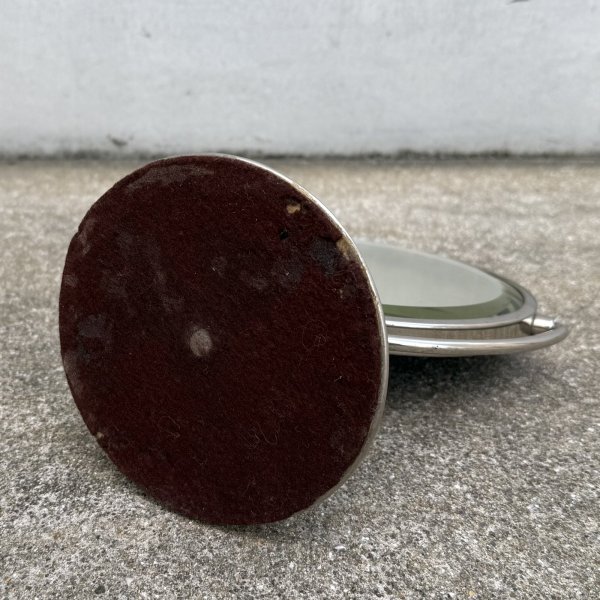 画像6: VINTAGE ANTIQUE STAND MIRROR NICKEL ヴィンテージ アンティーク スタンドミラー 鏡 / 卓上ミラー シェービングミラー ニッケル ラウンド インテリア  化粧 店舗什器 アメリカ USA (6) (6)