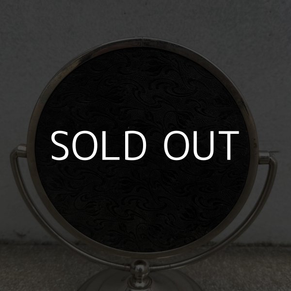 画像8: VINTAGE ANTIQUE STAND MIRROR NICKEL ヴィンテージ アンティーク スタンドミラー 鏡 / 卓上ミラー シェービングミラー ニッケル ラウンド インテリア  化粧 店舗什器 アメリカ USA (6) (8)