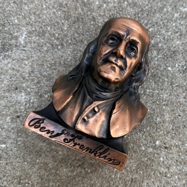 画像7: VINTAGE ANTIQUE BENJAMIN FRANKLIN ヴィンテージ アンティーク ベンジャミンフランクリン オブジェ 貯金箱 ジャパンカラー / コレクタブル ジャパンド ノベルティー 胸像 置物 アメリカ (2) (7)