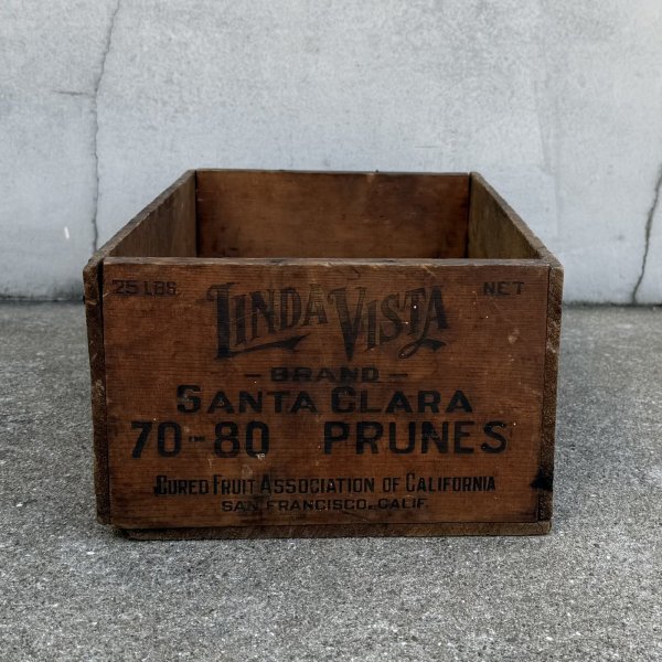 画像3: VINTAGE ANTIQUE WOOD CRATE WOODEN BOX SANTA CLARA PRUNES ヴィンテージ アンティーク ウッドボックス 木箱 / コレクタブル 収納 ケース アドバタイジング 企業物 店舗什器 アメリカ  (3)