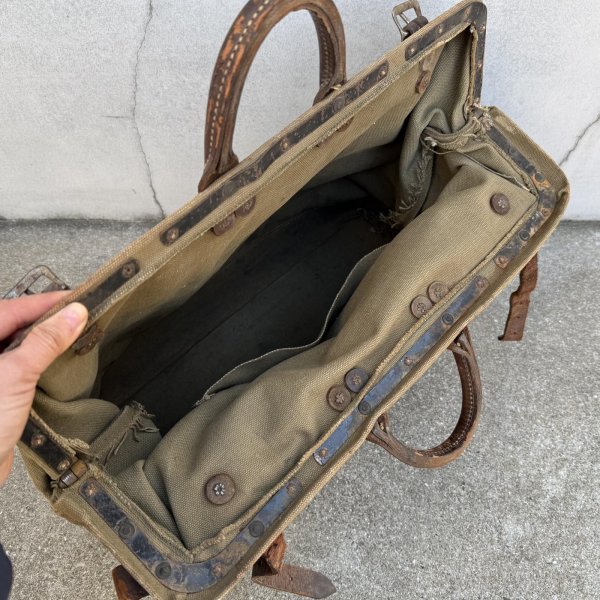 画像7: VINTAGE ANTIQUE BELL SYSTEM TOOL BAG ヴィンテージ アンティーク ベルシステム ツールバッグ メイソンバッグ カバン / 鞄 コレクタブル アドバタイジング 工具入れ 企業物 アメリカ (7)