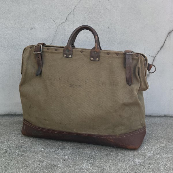 画像1: VINTAGE ANTIQUE BELL SYSTEM TOOL BAG ヴィンテージ アンティーク ベルシステム ツールバッグ メイソンバッグ カバン / 鞄 コレクタブル アドバタイジング 工具入れ 企業物 アメリカ (1)