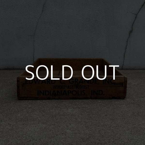 画像4: VINTAGE ANTIQUE WOOD CRATE WOODEN BOX ヴィンテージ アンティーク ウッドボックス 木箱 / コレクタブル 収納 ケース アドバタイジング ガーデニング 浅型 企業物 店舗什器 アメリカ  (4)