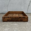 画像2: VINTAGE ANTIQUE WOOD CRATE WOODEN BOX ヴィンテージ アンティーク ウッドボックス 木箱 / コレクタブル 収納 ケース アドバタイジング ガーデニング 浅型 企業物 店舗什器 アメリカ  (2)