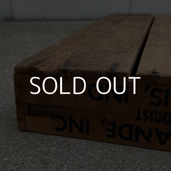 画像8: VINTAGE ANTIQUE WOOD CRATE WOODEN BOX ヴィンテージ アンティーク ウッドボックス 木箱 / コレクタブル 収納 ケース アドバタイジング ガーデニング 浅型 企業物 店舗什器 アメリカ  (8)