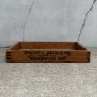 画像3: VINTAGE ANTIQUE WOOD CRATE WOODEN BOX ヴィンテージ アンティーク ウッドボックス 木箱 / コレクタブル 収納 ケース アドバタイジング ガーデニング 浅型 企業物 店舗什器 アメリカ  (3)
