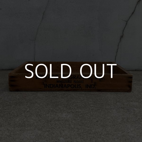 画像3: VINTAGE ANTIQUE WOOD CRATE WOODEN BOX ヴィンテージ アンティーク ウッドボックス 木箱 / コレクタブル 収納 ケース アドバタイジング ガーデニング 浅型 企業物 店舗什器 アメリカ  (3)