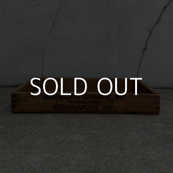 画像5: VINTAGE ANTIQUE WOOD CRATE WOODEN BOX ヴィンテージ アンティーク ウッドボックス 木箱 / コレクタブル 収納 ケース アドバタイジング ガーデニング 浅型 企業物 店舗什器 アメリカ  (5)