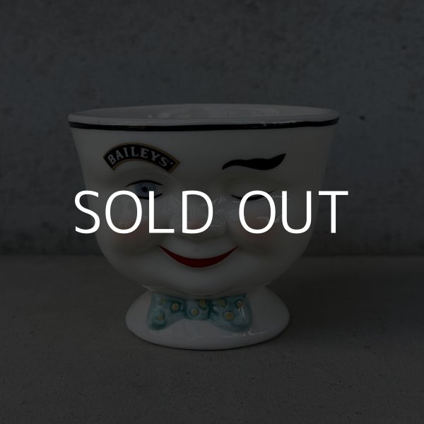 画像1: VINTAGE ANTIQUE BAILEYS SUGAR POT ヴィンテージ アンティーク ベイリーズ フェイスカップ シュガーポット / コレクタブル オブジェ ティーカップ マグカップ ノベルティ 1996年限定 陶器 食器 雑貨 A (1)