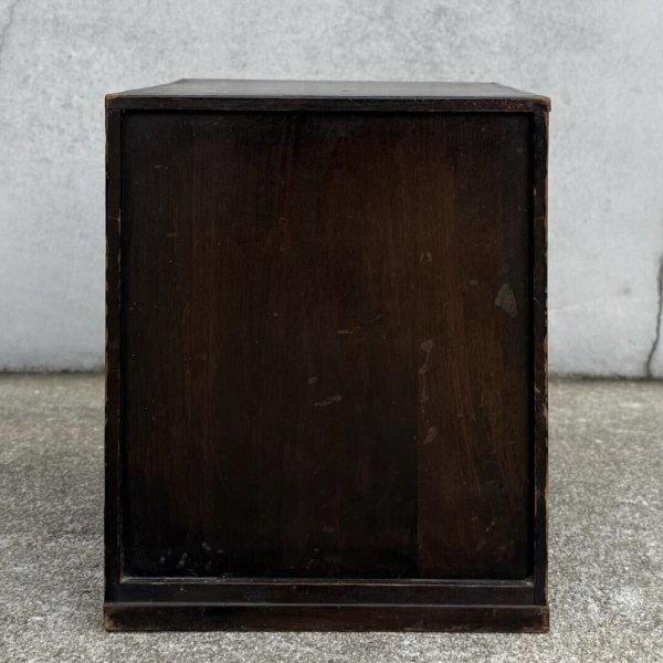 画像3: アンティーク 昭和レトロ 古道具 小引き出し 棚 チェスト / 木製 収納 三段 家具 小物入れ ケース 古民家 蔵 うぶだし 日本 (3)