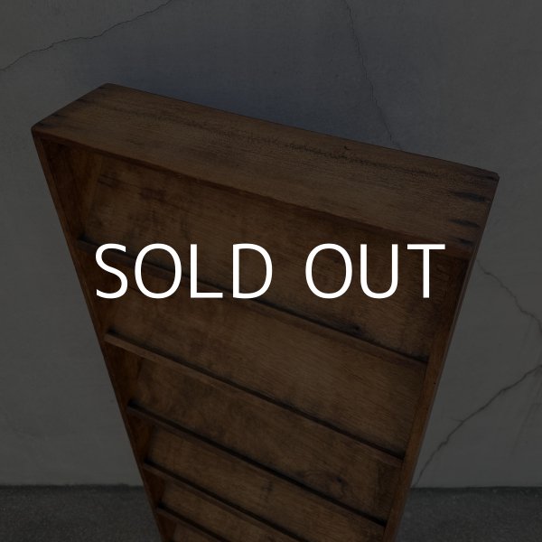 画像5: VINTAGE ANTIQUE ヴィンテージ アンティーク 昭和レトロ 古道具 カード立て ショップカードスタンド 棚 / 陳列棚 飾り棚 木製 収納 家具 古民家 蔵 うぶだし 日本 (5)