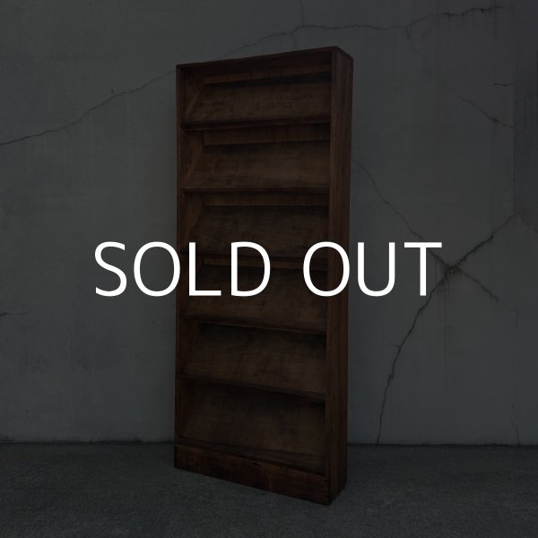 画像1: VINTAGE ANTIQUE ヴィンテージ アンティーク 昭和レトロ 古道具 カード立て ショップカードスタンド 棚 / 陳列棚 飾り棚 木製 収納 家具 古民家 蔵 うぶだし 日本 (1)