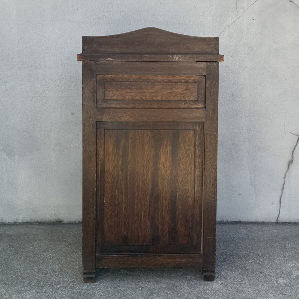 画像2: アンティーク 昭和レトロ 古道具 棚 花台 ベッドサイドテーブル キャビネット / 木製 収納棚 電話台 家具 小物入れ 古民家 蔵 うぶだし (2)