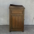 画像3: アンティーク 昭和レトロ 古道具 棚 花台 ベッドサイドテーブル キャビネット / 木製 収納棚 電話台 家具 小物入れ 古民家 蔵 うぶだし (3)