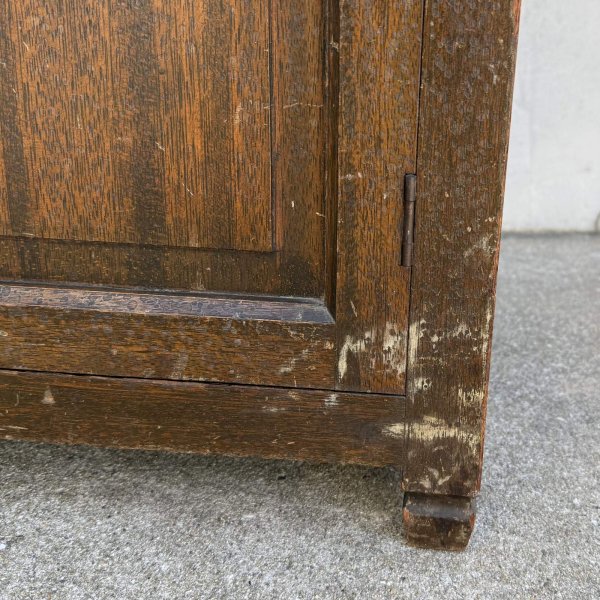 画像12: アンティーク 昭和レトロ 古道具 棚 花台 ベッドサイドテーブル キャビネット / 木製 収納棚 電話台 家具 小物入れ 古民家 蔵 うぶだし (12)