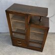 画像4: VINTAGE ANTIQUE ヴィンテージ アンティーク 昭和レトロ 古道具 棚 キャビネット / 食器棚 陳列棚 飾り棚 木製 収納 家具 古民家 蔵 うぶだし 日本 (4)