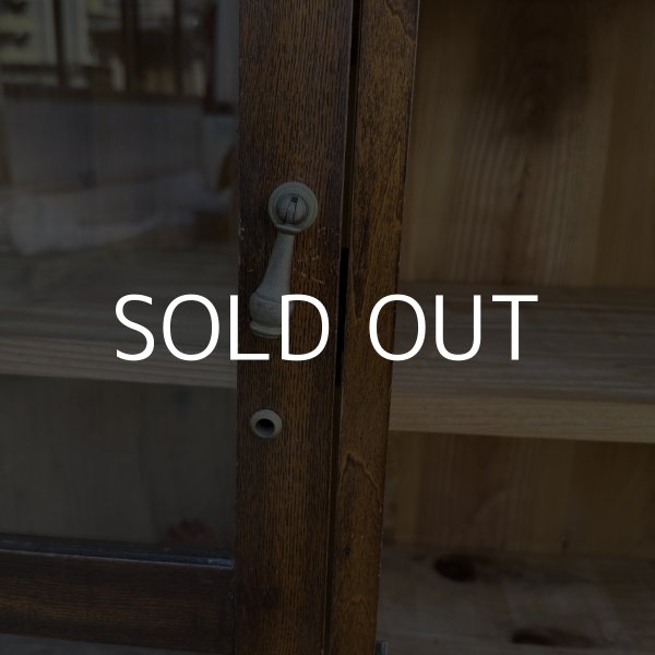 画像8: VINTAGE ANTIQUE ヴィンテージ アンティーク 昭和レトロ 古道具 棚 キャビネット / 食器棚 陳列棚 飾り棚 木製 収納 家具 古民家 蔵 うぶだし 日本 (8)