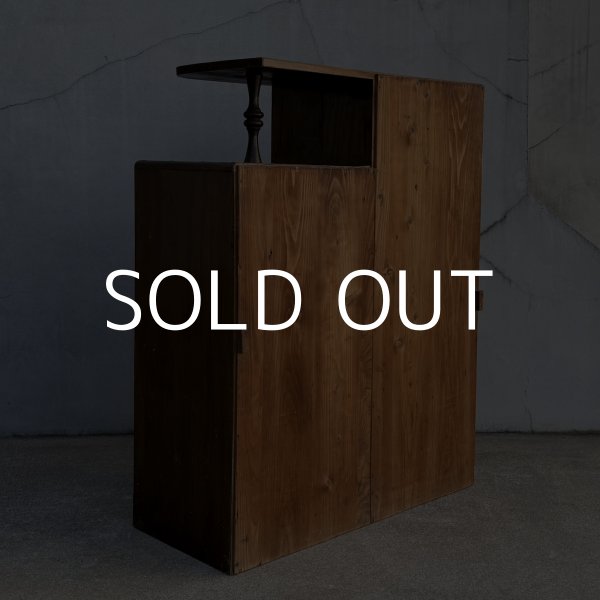 画像3: VINTAGE ANTIQUE ヴィンテージ アンティーク 昭和レトロ 古道具 棚 キャビネット / 食器棚 陳列棚 飾り棚 木製 収納 家具 古民家 蔵 うぶだし 日本 (3)