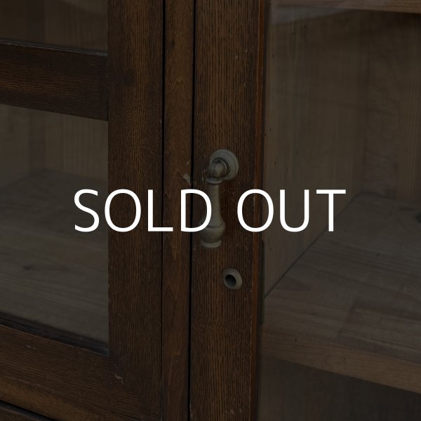 画像9: VINTAGE ANTIQUE ヴィンテージ アンティーク 昭和レトロ 古道具 棚 キャビネット / 食器棚 陳列棚 飾り棚 木製 収納 家具 古民家 蔵 うぶだし 日本 (9)