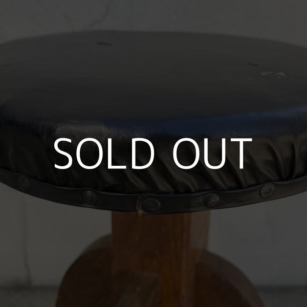 画像10: ヴィンテージ アンティーク 昭和レトロ 古道具 ドクターチェア 椅子 スツール / 回転いす 丸椅子 木製 家具 病院 店舗什器 日本 (10)