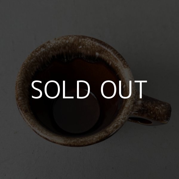 画像5: VINTAGE ANTIQUE HULL POTTERY MUGCUP ヴィンテージ アンティーク ハル マグカップ ブラウンドリップ コップ 食器 陶器 / コーヒーカップ  ブラウン 茶色 カフェ 喫茶店 店舗什器 アメリカ g (5)