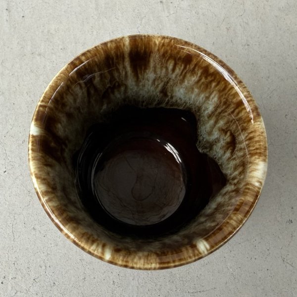 画像5: VINTAGE ANTIQUE POTTERY CUP ヴィンテージ アンティーク カップ コップ タンブラー ブラウンドリップグレーズ 食器 陶器 / ブラウン 茶色 カフェ 喫茶店 店舗什器 アメリカ d (5)