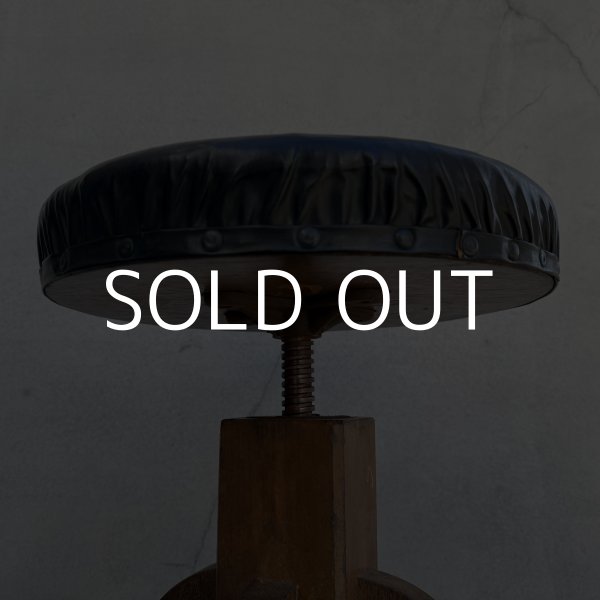 画像6: ヴィンテージ アンティーク 昭和レトロ 古道具 ドクターチェア 椅子 スツール / 回転いす 丸椅子 木製 家具 病院 店舗什器 日本 (6)