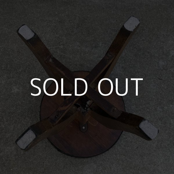 画像5: ヴィンテージ アンティーク 昭和レトロ 古道具 ドクターチェア 椅子 スツール / 回転いす 丸椅子 木製 家具 病院 店舗什器 日本 (5)