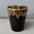 画像3: VINTAGE ANTIQUE POTTERY CUP ヴィンテージ アンティーク カップ コップ タンブラー ブラウンドリップグレーズ 食器 陶器 / ブラウン 茶色 カフェ 喫茶店 店舗什器 アメリカ d (3)