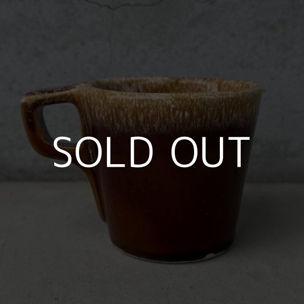 画像2: VINTAGE ANTIQUE HULL POTTERY MUGCUP ヴィンテージ アンティーク ハル マグカップ ブラウンドリップ コップ 食器 陶器 / コーヒーカップ  ブラウン 茶色 カフェ 喫茶店 店舗什器 アメリカ h (2)