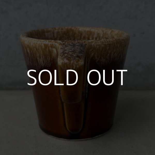 画像3: VINTAGE ANTIQUE HULL POTTERY MUGCUP ヴィンテージ アンティーク ハル マグカップ ブラウンドリップ コップ 食器 陶器 / コーヒーカップ  ブラウン 茶色 カフェ 喫茶店 店舗什器 アメリカ h (3)