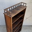 画像3: VINTAGE ANTIQUE BOOKSHELF ヴィンテージ アンティーク 棚 ブックシェルフ キャビネット 本棚 / 飾り棚 陳列棚 収納 家具 木製 ブラウン 店舗什器 アメリカ (3)