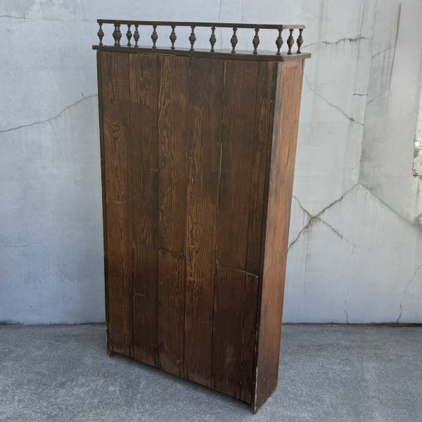 画像2: VINTAGE ANTIQUE BOOKSHELF ヴィンテージ アンティーク 棚 ブックシェルフ キャビネット 本棚 / 飾り棚 陳列棚 収納 家具 木製 ブラウン 店舗什器 アメリカ (2)