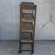 画像3: VINTAGE ANTIQUE SHOERACK ヴィンテージ アンティーク 棚 シューラック シュートロリー / インダストリアル 陳列棚 カート 家具 木製 ブラウン 店舗什器 アメリカ (3)