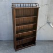 画像1: VINTAGE ANTIQUE BOOKSHELF ヴィンテージ アンティーク 棚 ブックシェルフ キャビネット 本棚 / 飾り棚 陳列棚 収納 家具 木製 ブラウン 店舗什器 アメリカ (1)