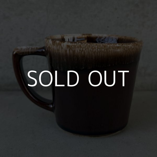 画像2: VINTAGE ANTIQUE MCCOY POTTERY MUGCUP ヴィンテージ アンティーク マッコイ マグカップ コップ 食器 陶器 / コーヒーカップ  ブラウン 茶色 カフェ 喫茶店 店舗什器 アメリカ i (2)