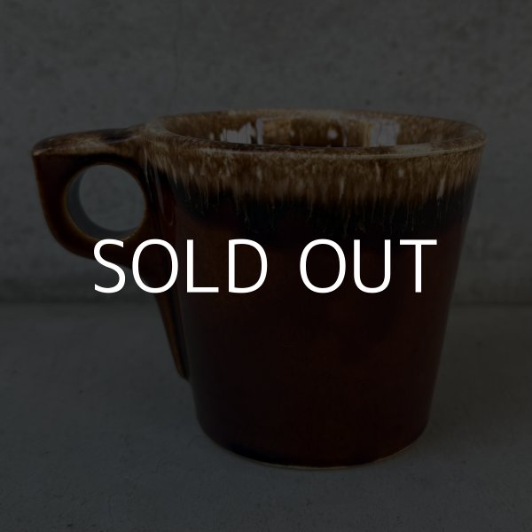 画像2: VINTAGE ANTIQUE HULL POTTERY MUGCUP ヴィンテージ アンティーク ハル マグカップ ブラウンドリップ コップ 食器 陶器 / コーヒーカップ  ブラウン 茶色 カフェ 喫茶店 店舗什器 アメリカ j (2)