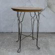 画像2: VINTAGE ANTIQUE ICE CREAM PARLOR TABLE ヴィンテージ アンティーク アイスクリームパーラーテーブル テーブル / 家具 アイアン 木製 店舗什器 アメリカ (2)