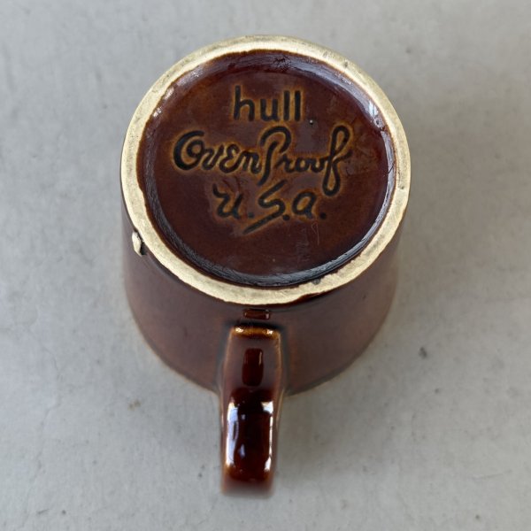 画像6: VINTAGE ANTIQUE HULL POTTERY MUGCUP ヴィンテージ アンティーク ハル マグカップ ブラウンドリップ コップ 食器 陶器 / コーヒーカップ  ブラウン 茶色 カフェ 喫茶店 店舗什器 アメリカ h (6)