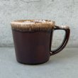 画像1: VINTAGE ANTIQUE MCCOY POTTERY MUGCUP ヴィンテージ アンティーク マッコイ マグカップ コップ 食器 陶器 / コーヒーカップ  ブラウン 茶色 カフェ 喫茶店 店舗什器 アメリカ i (1)