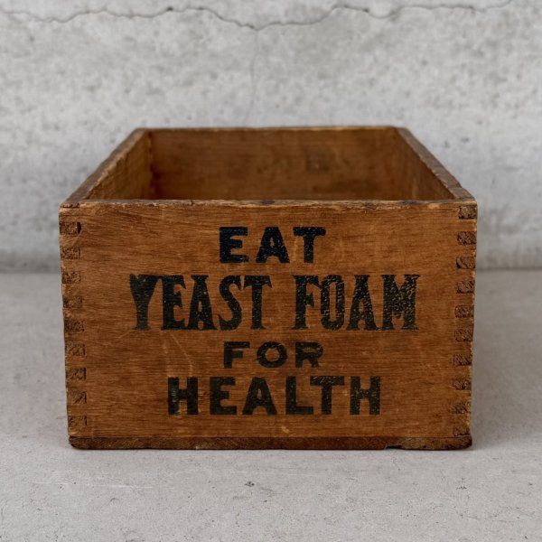 画像2: VINTAGE ANTIQUE WOOD CRATE WOODEN BOX NORTHWESTERN YEAST CO. ヴィンテージ アンティーク ウッドボックス 木箱 / コレクタブル 収納 ケース あられ組 アドバタイジング 企業物 店舗什器 アメリカ (2)