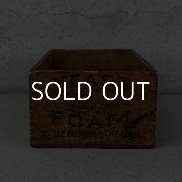 画像3: VINTAGE ANTIQUE WOOD CRATE WOODEN BOX NORTHWESTERN YEAST CO. ヴィンテージ アンティーク ウッドボックス 木箱 / コレクタブル 収納 ケース あられ組 アドバタイジング 企業物 店舗什器 アメリカ (3)