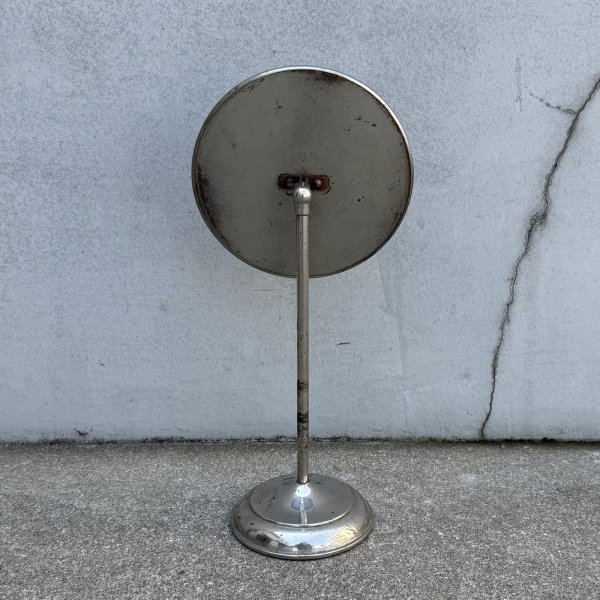 画像2: VINTAGE ANTIQUE MIRROR ヴィンテージ アンティーク スタンドミラー 鏡 / 卓上ミラー シェービングミラー 化粧 店舗什器 アメリカ (2) (2)